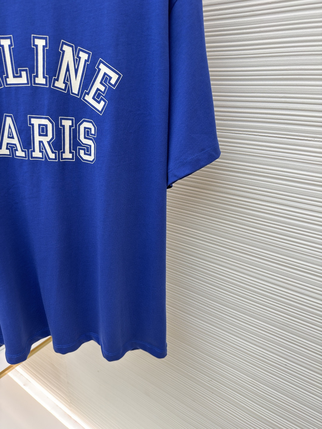 CELINE 赛琳 Paris印花 短袖 T恤 圆领 夏款 白色 蓝色 A0 RX0EF507Z-01OB