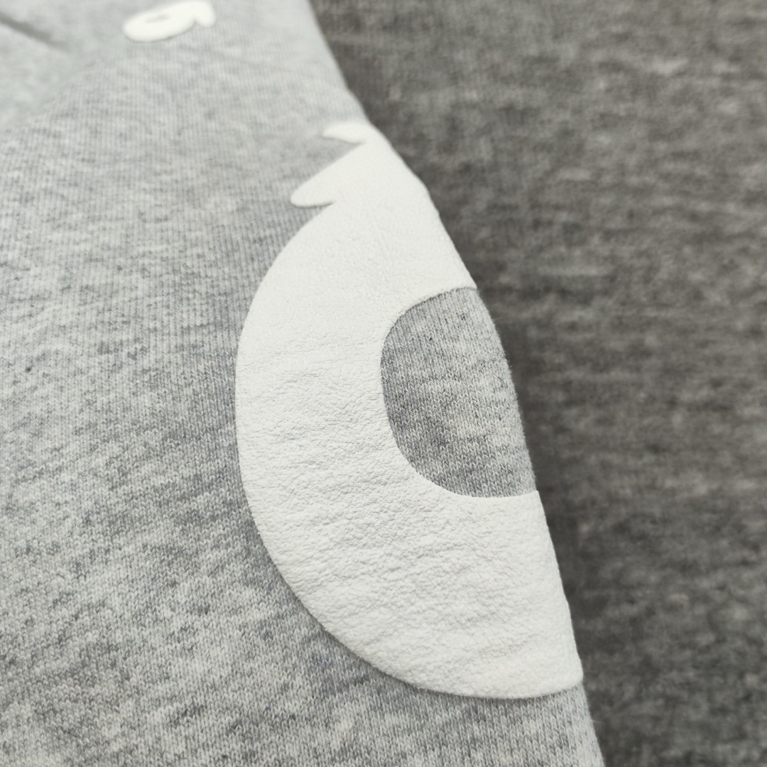 Sp5der 白色Sp5der字母 星星印花套头连帽卫衣 外套 灰色 B0 