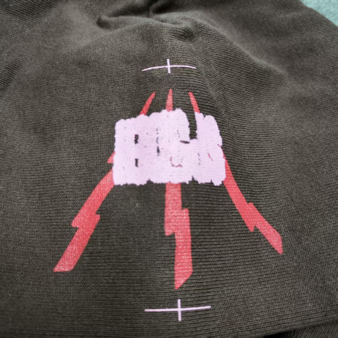 Sp5der 粉色555数字 星星蜘蛛网套头连帽卫衣 外套 棕色 B0 