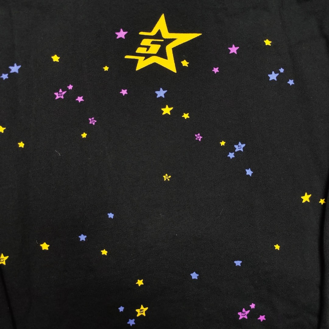 Sp5der 粉色Sp5der字母 蜘蛛网套头连帽卫衣 外套 黑色 B0 