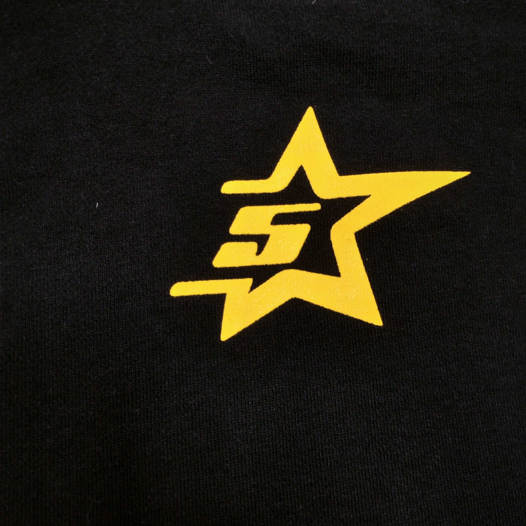 Sp5der 粉色pink字母 蜘蛛网套头连帽卫衣 外套 黑色 B0 