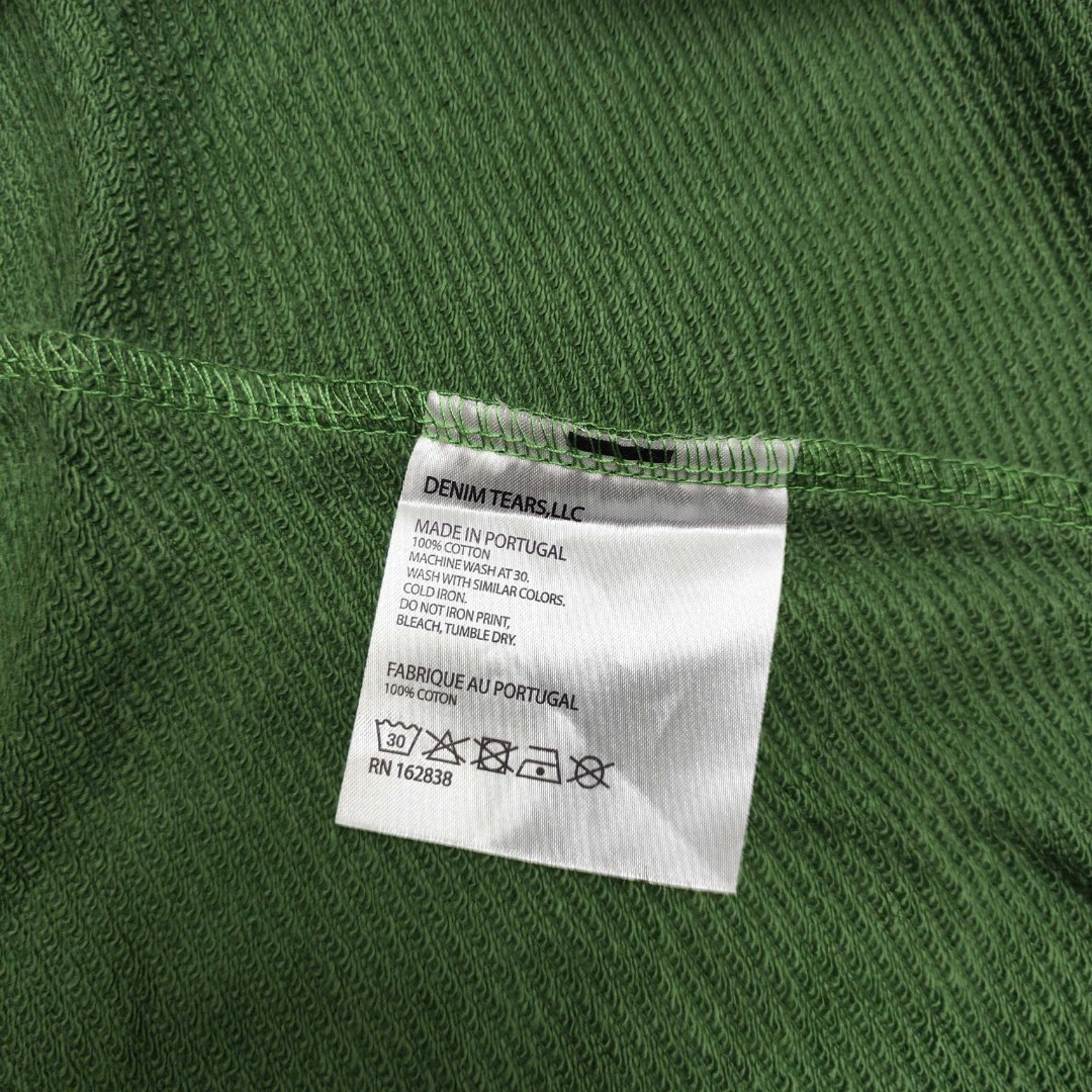 Denim Tears 花环图案发泡印花套头连帽卫衣 外套 绿色 B0 