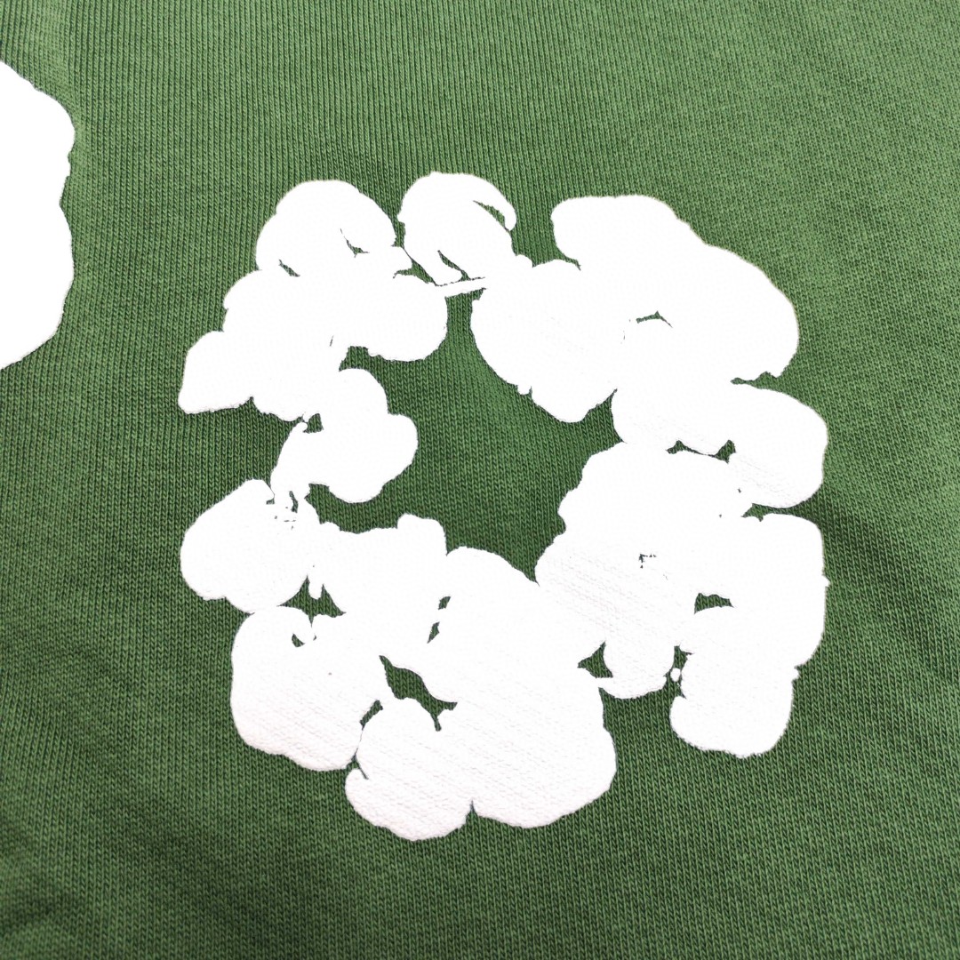 Denim Tears 花环图案发泡印花套头连帽卫衣 外套 绿色 B0 