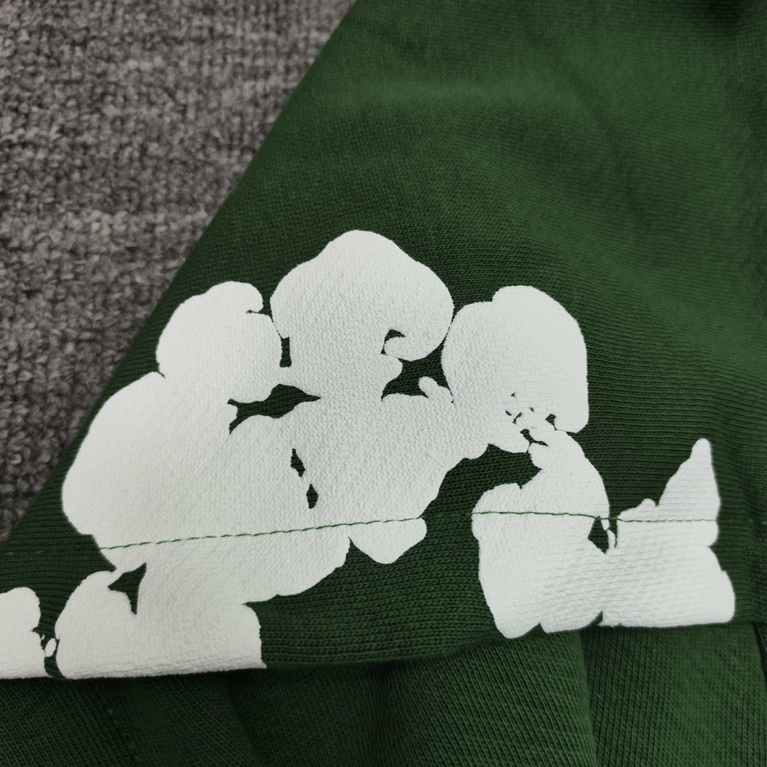 Denim Tears 花环图案发泡印花套头连帽卫衣 外套 绿色 B0 