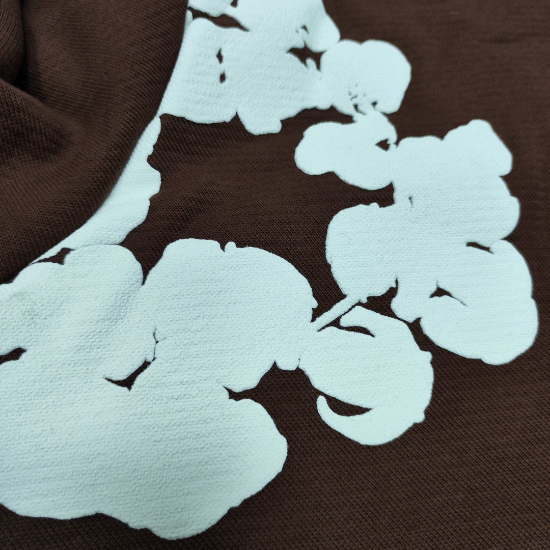 Denim Tears 花环图案发泡印花套头连帽卫衣 外套 棕色 B0 