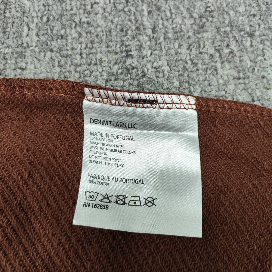 Denim Tears 花环图案发泡印花套头连帽卫衣 外套 棕色 B0 