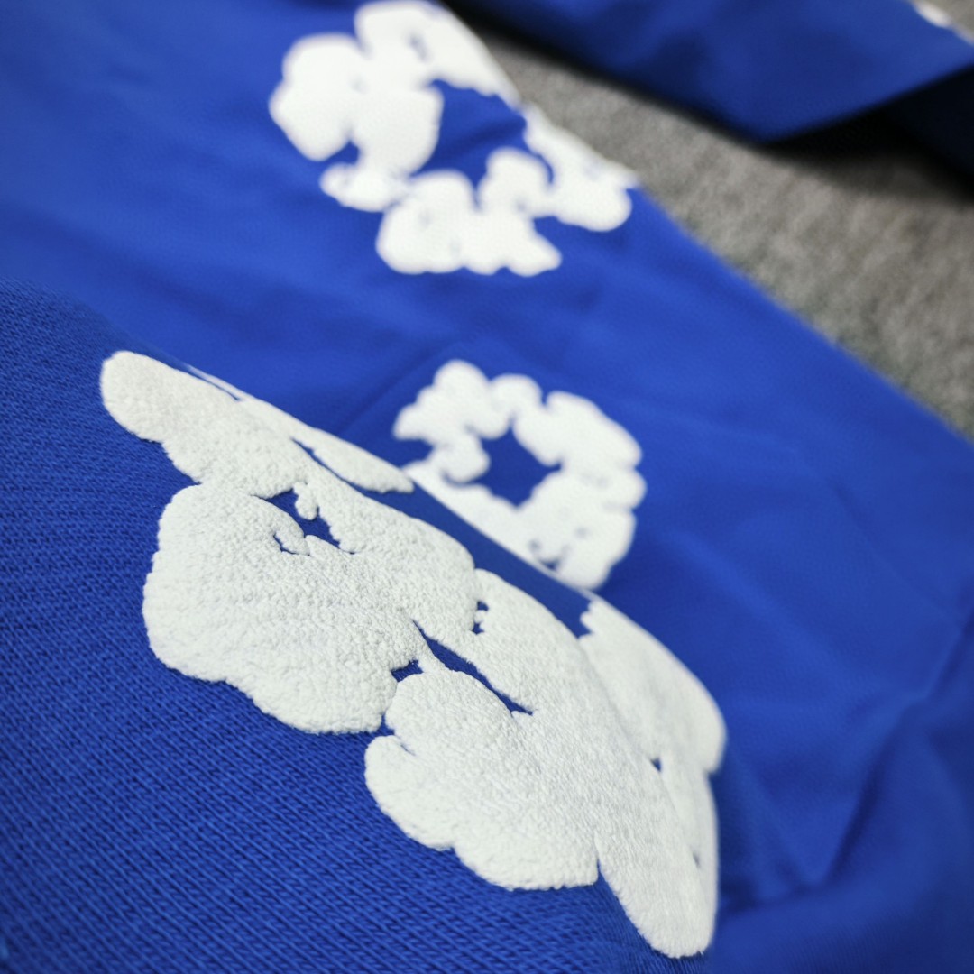 Denim Tears 花环图案发泡印花套头连帽卫衣 外套 蓝色 B0 