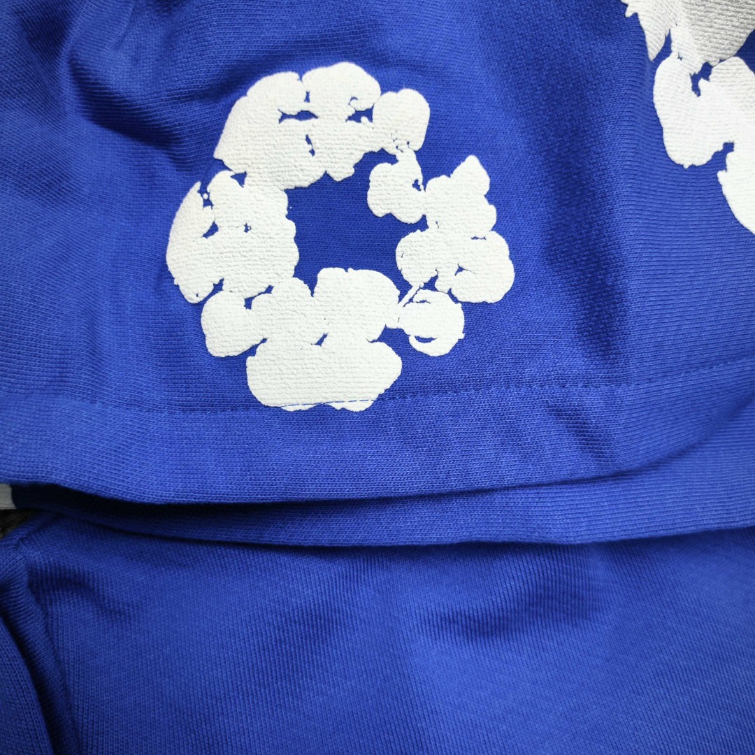 Denim Tears 花环图案发泡印花套头连帽卫衣 外套 蓝色 B0 