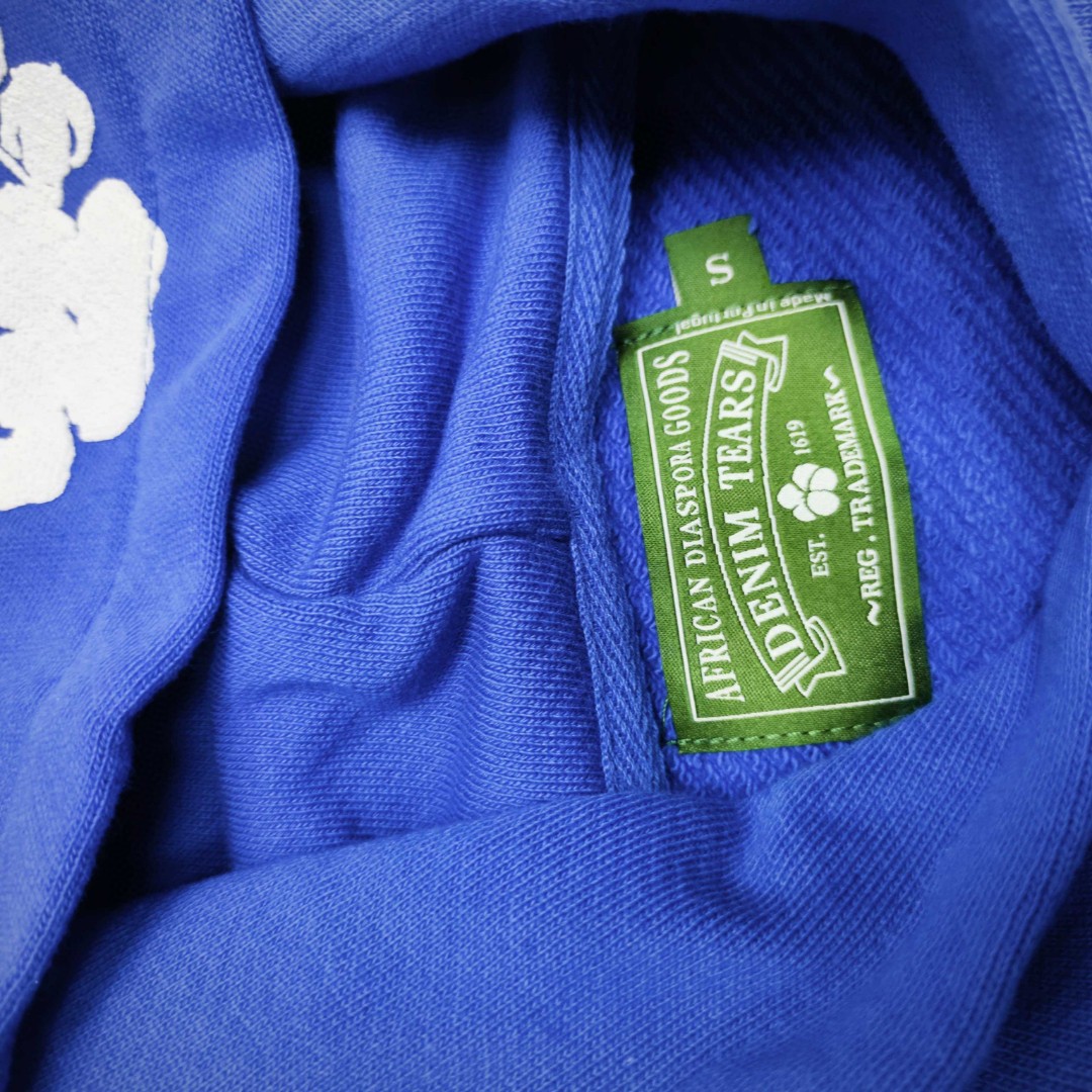 Denim Tears 花环图案发泡印花套头连帽卫衣 外套 蓝色 B0 