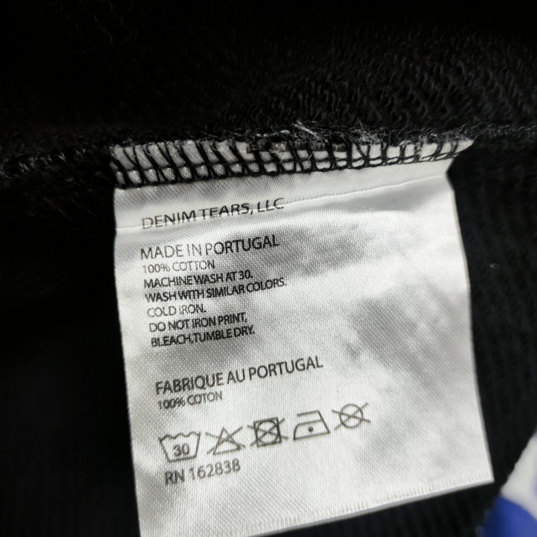 Denim Tears 花环图案发泡印花套头连帽卫衣 外套 黑色 B0 