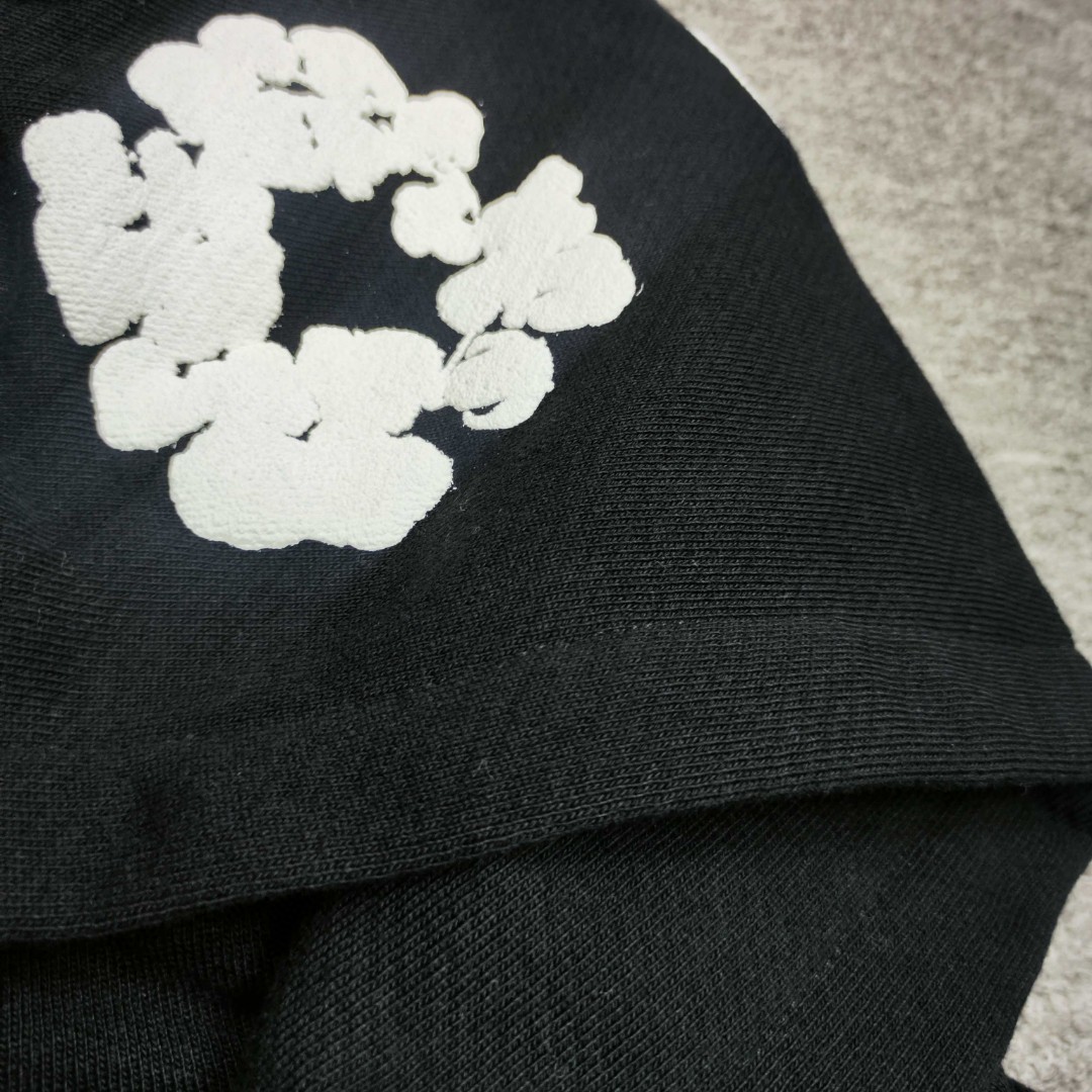 Denim Tears 花环图案发泡印花套头连帽卫衣 外套 黑色 B0 