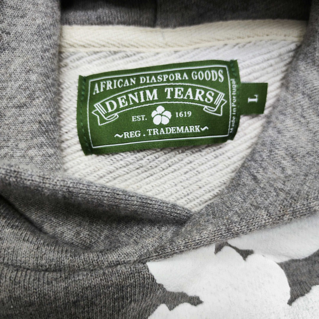 Sp5der 花环图案发泡印花套头连帽卫衣 外套 灰色 B0 