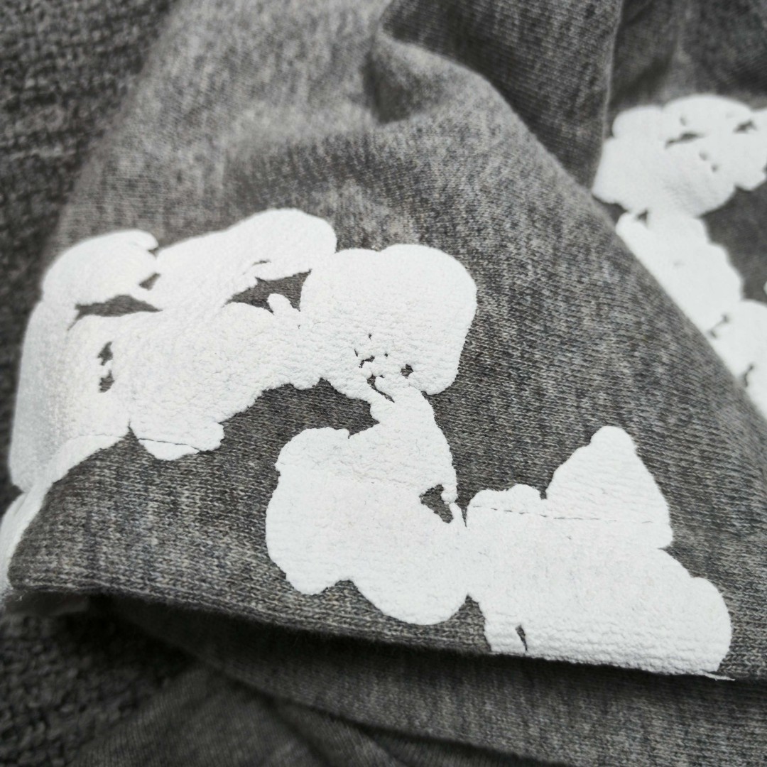 Sp5der 花环图案发泡印花套头连帽卫衣 外套 灰色 B0 