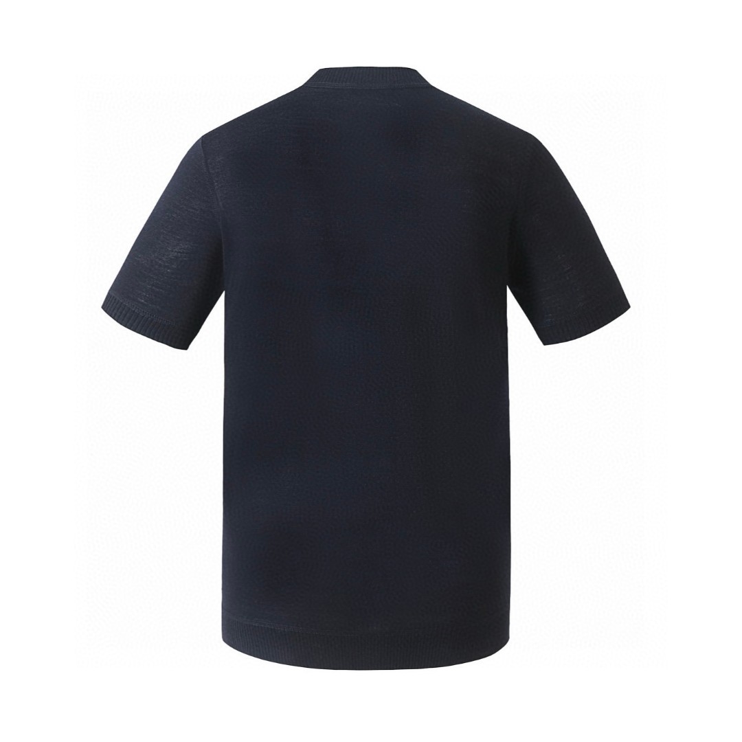 PRADA 普拉达 大logo提花针织衫 短袖 T恤 黑色 灰色 A2 UJN815-10ZG-F0008