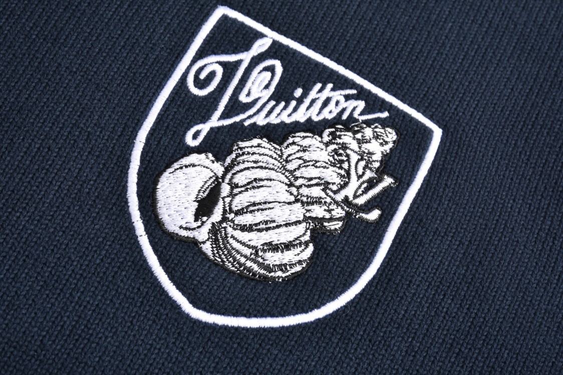 LOUIS VUITTON 路易威登 海螺刺绣钻饰圆领毛衣 针织衫 长袖 海军蓝 B0 1AFQQ3