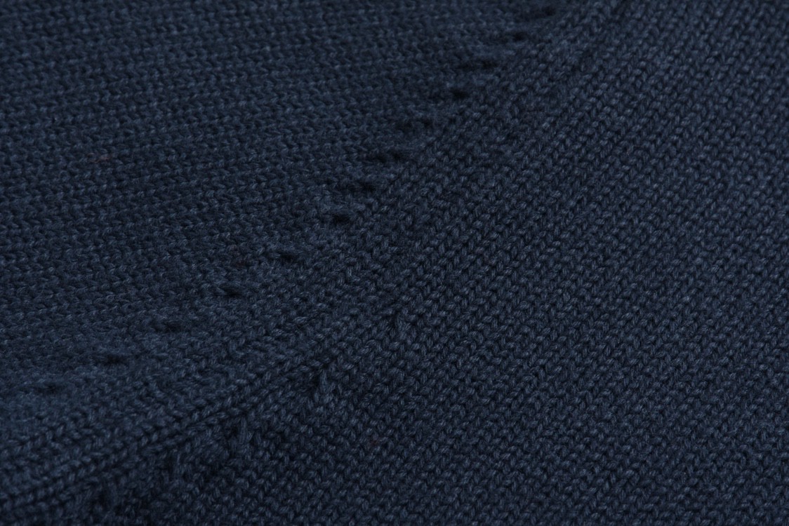 LOUIS VUITTON 路易威登 海螺刺绣钻饰圆领毛衣 针织衫 长袖 海军蓝 B0 1AFQQ3