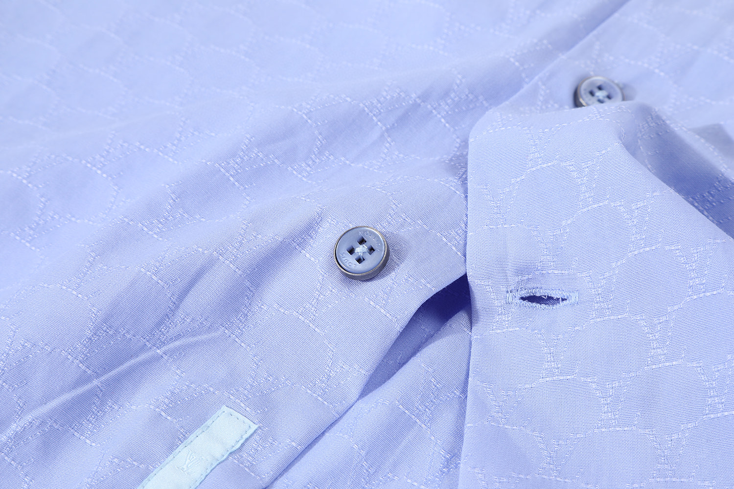 LOUIS VUITTON 路易威登 经典logo提花衬衫 外套 蓝色 A7