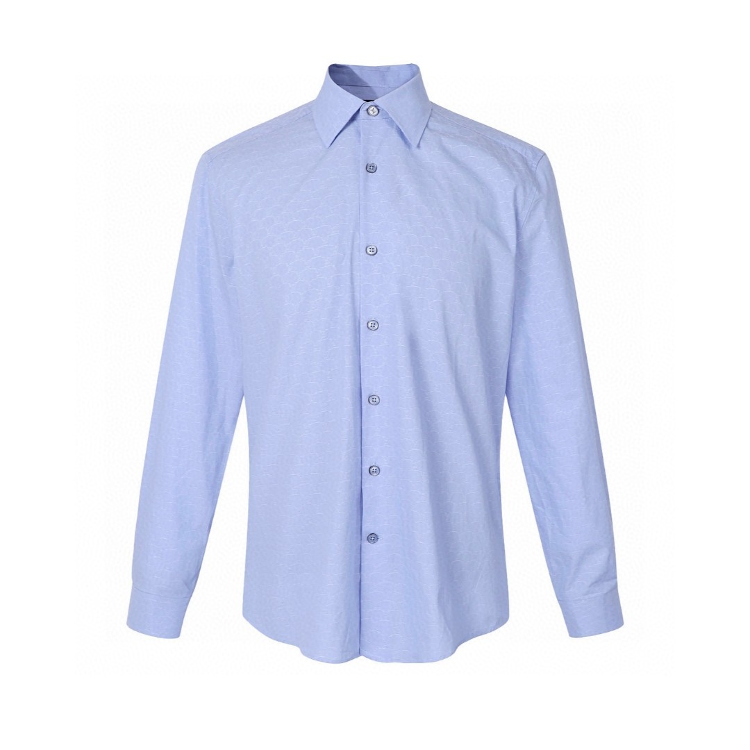 LOUIS VUITTON 路易威登 经典logo提花衬衫 外套 蓝色 A7