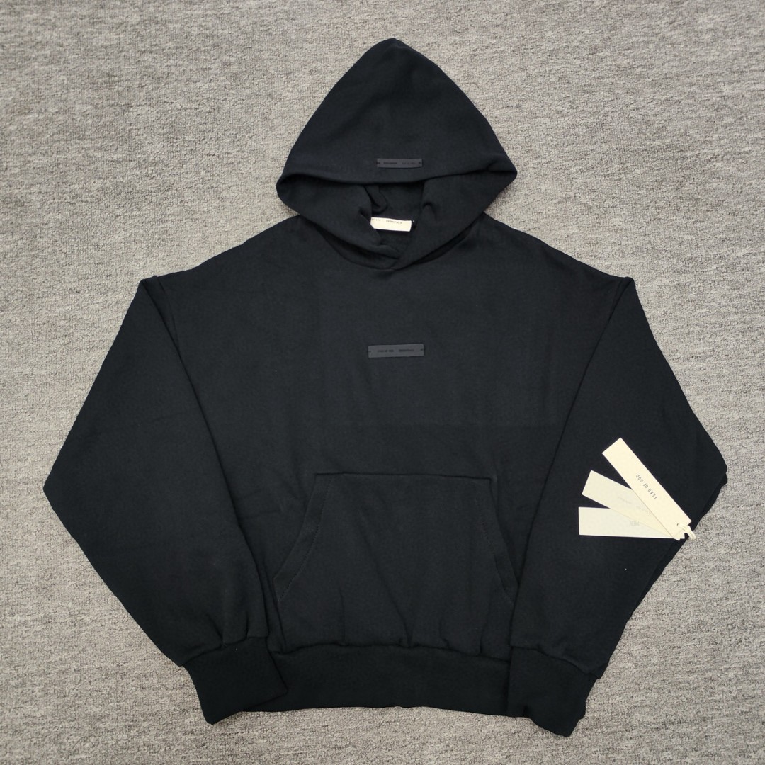 Fear of God Essentials 徽标字母后背印花 抓绒 套头连帽卫衣 帽衫 外套 燕麦灰 卡其色 灰色 黑色