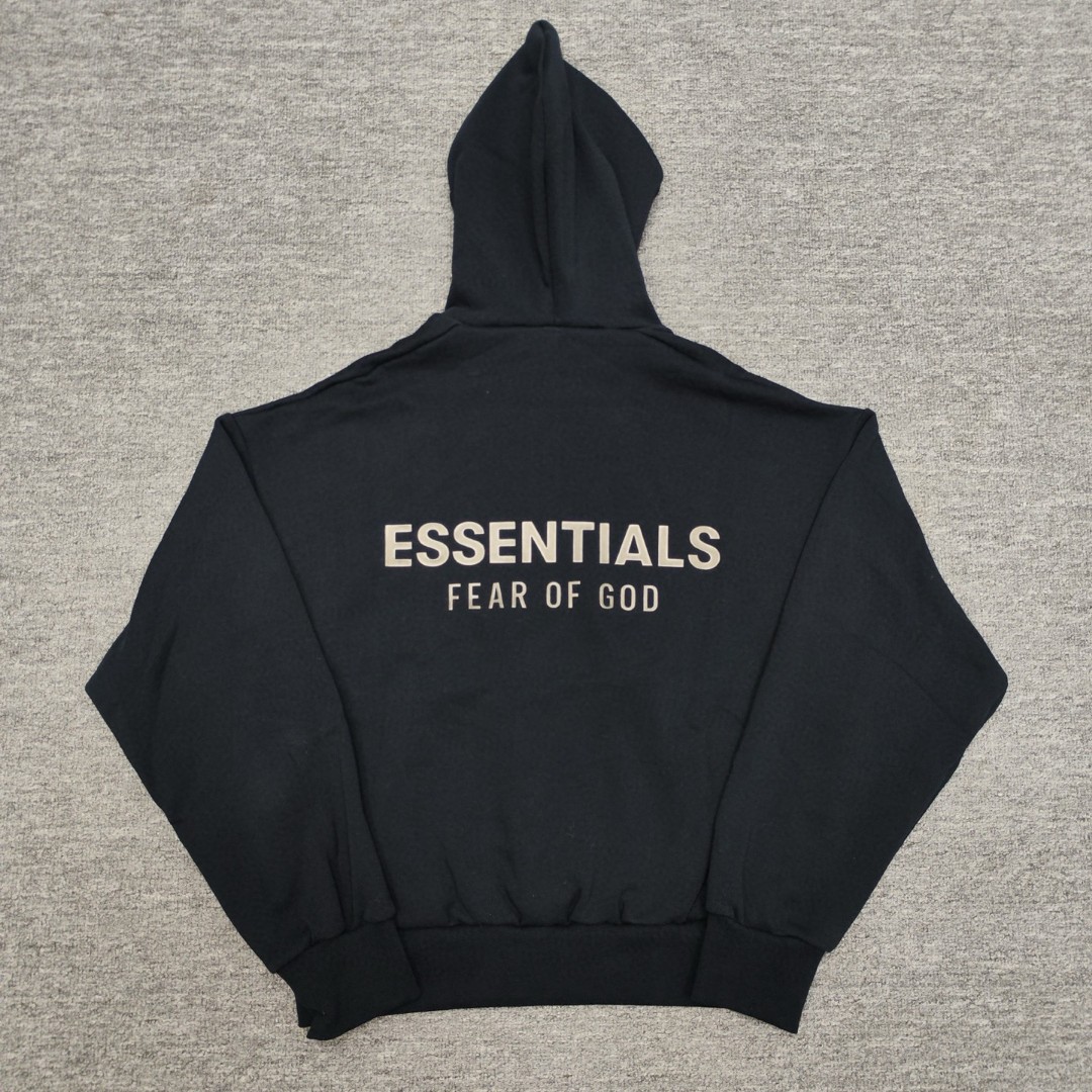Fear of God Essentials 徽标字母后背印花 抓绒 套头连帽卫衣 帽衫 外套 燕麦灰 卡其色 灰色 黑色