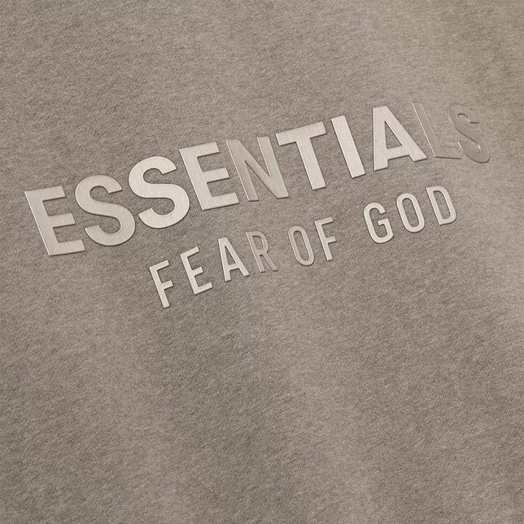 Fear of God Essentials 徽标字母后背印花 抓绒 套头连帽卫衣 帽衫 外套 燕麦灰 卡其色 灰色 黑色