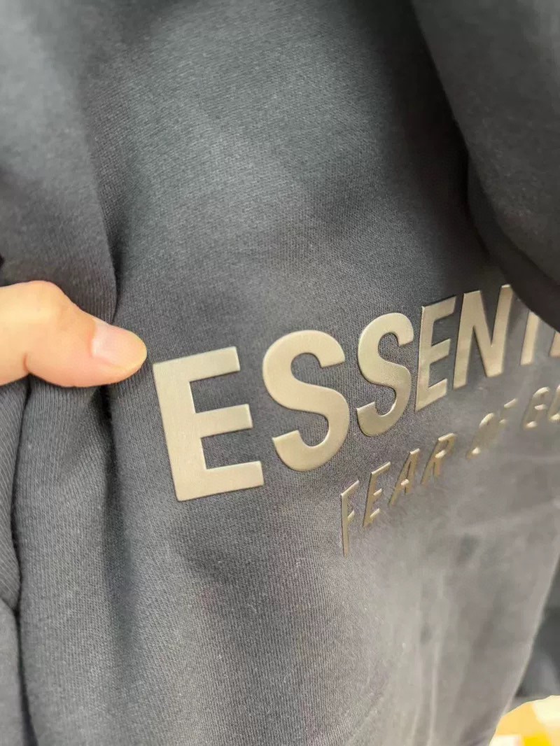 Fear of God Essentials 徽标字母后背印花 抓绒 拉链连帽卫衣 帽衫 外套 卡其色 燕麦棕 黑色 灰色