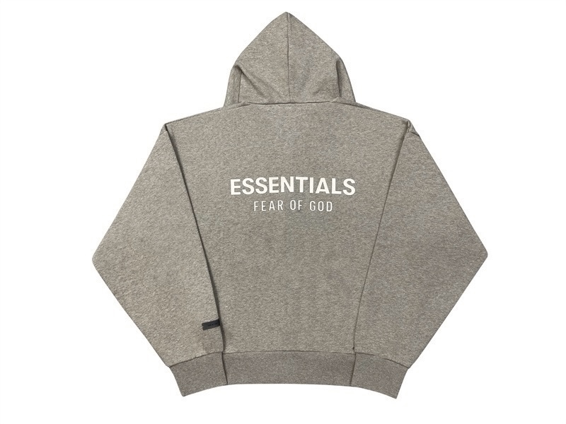 Fear of God Essentials 徽标字母后背印花 抓绒 拉链连帽卫衣 帽衫 外套 卡其色 燕麦棕 黑色 灰色
