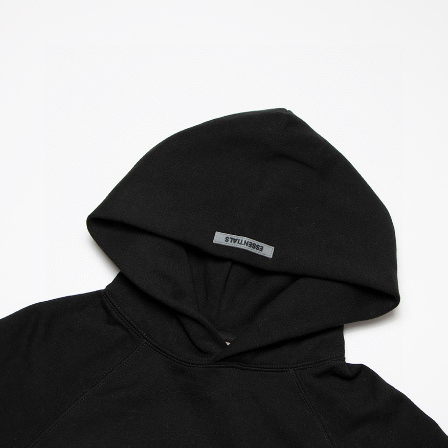 Fear of God Essentials 压胶字母印花 抓绒 套头连帽卫衣 帽衫 外套 灰色 黑色 