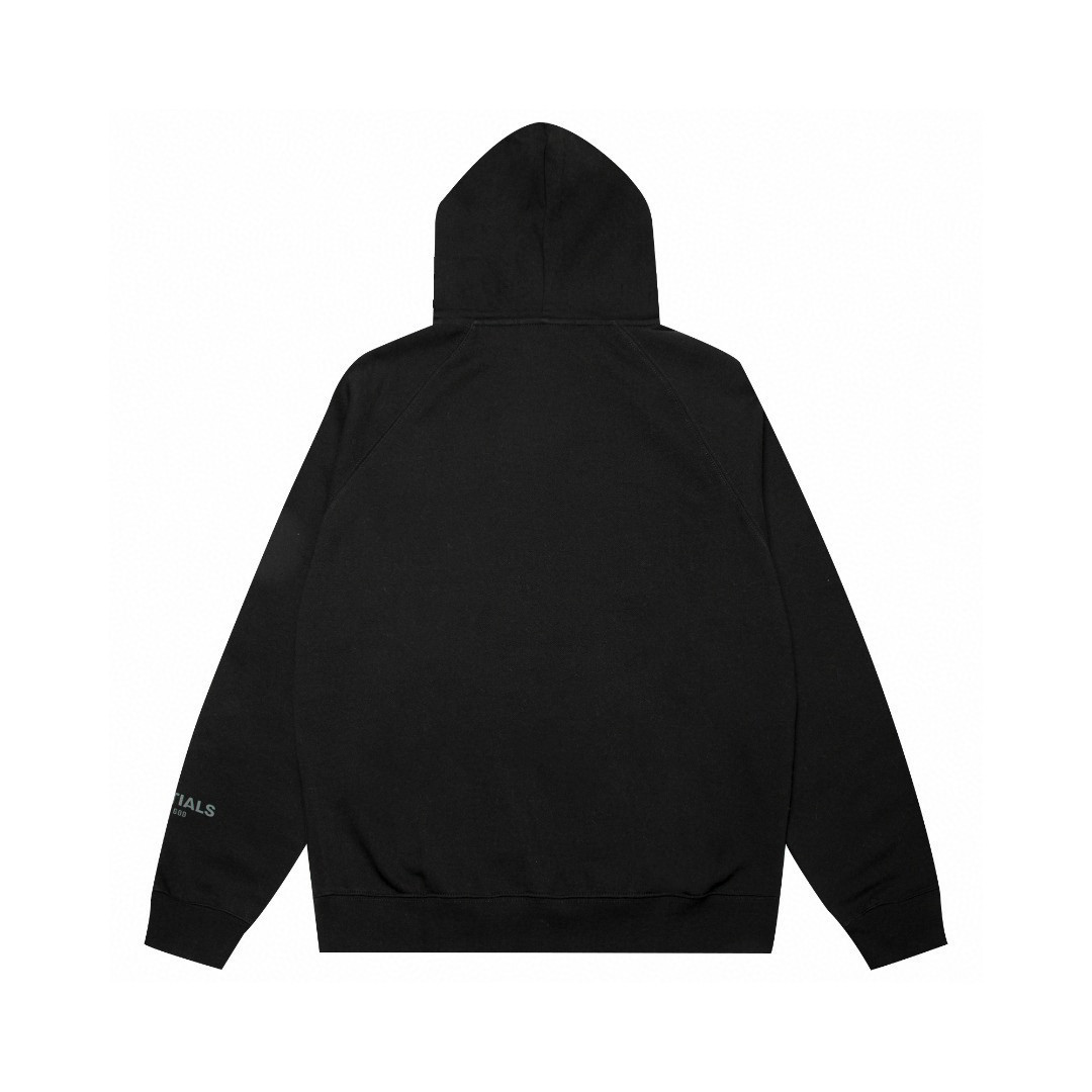 Fear of God Essentials 压胶字母印花 抓绒 套头连帽卫衣 帽衫 外套 灰色 黑色 
