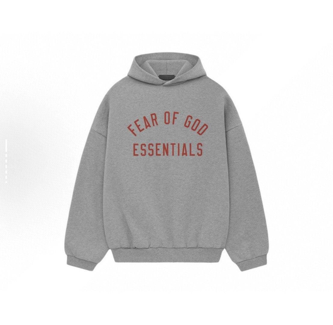 Fear of God Essentials 字母印花 套头连帽卫衣 帽衫 外套 橄榄绿 灰色 黑色 绿色