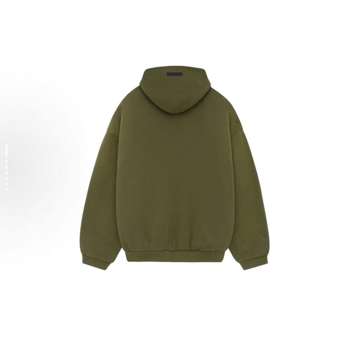 Fear of God Essentials 字母印花 套头连帽卫衣 帽衫 外套 橄榄绿 灰色 黑色 绿色