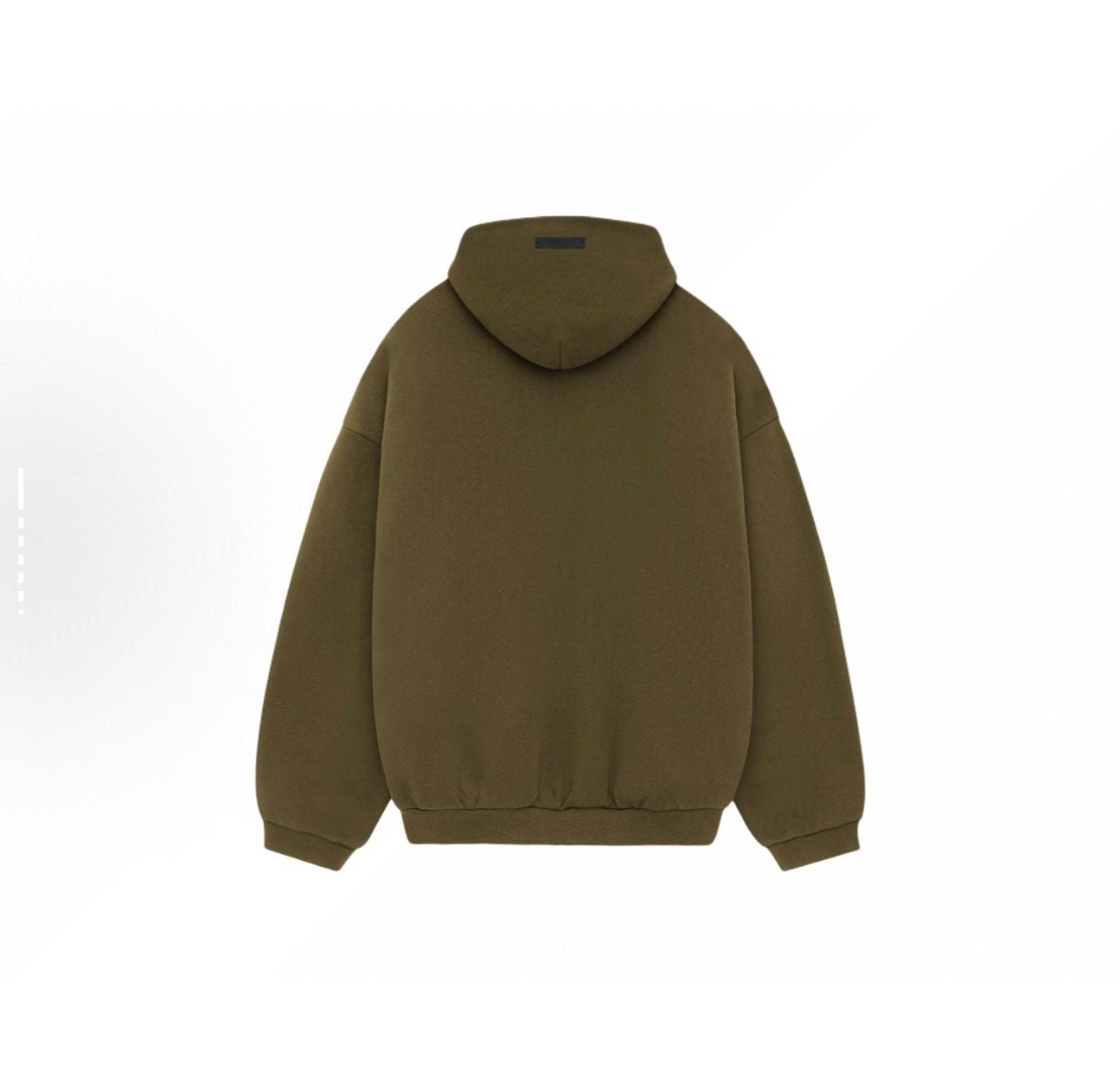 Fear of God Essentials 字母印花 套头连帽卫衣 帽衫 外套 橄榄绿 灰色 黑色 绿色