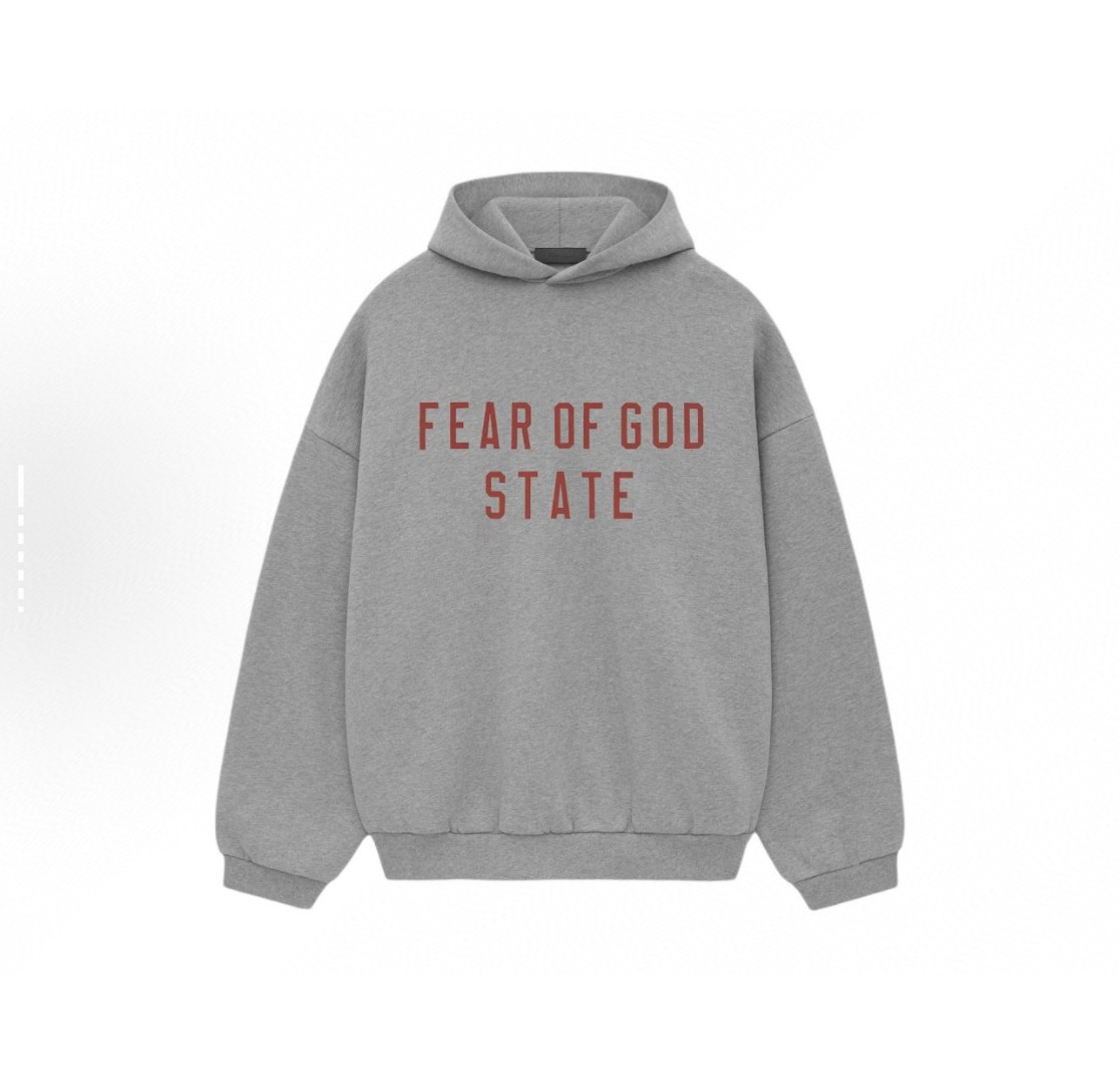 Fear of God Essentials fear of god state 字母印花 套头连帽卫衣 帽衫 外套 白色 黑色 灰色