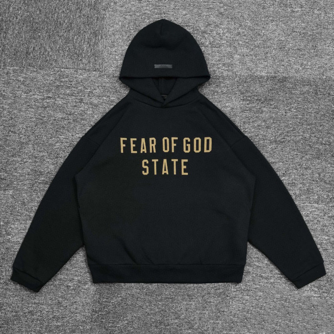 Fear of God Essentials fear of god state 字母印花 套头连帽卫衣 帽衫 外套 白色 黑色 灰色