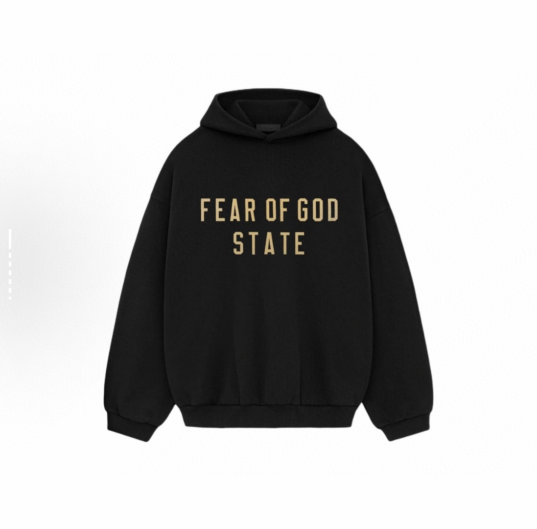 Fear of God Essentials fear of god state 字母印花 套头连帽卫衣 帽衫 外套 白色 黑色 灰色