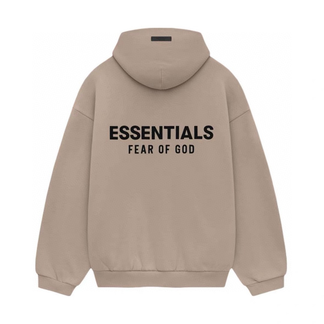 Fear of God Essentials FALL24 HOLIDAY 系列 Fleece Hoodie 套头连帽卫衣 帽衫 外套 棕色 卡其色 灰色 黑色