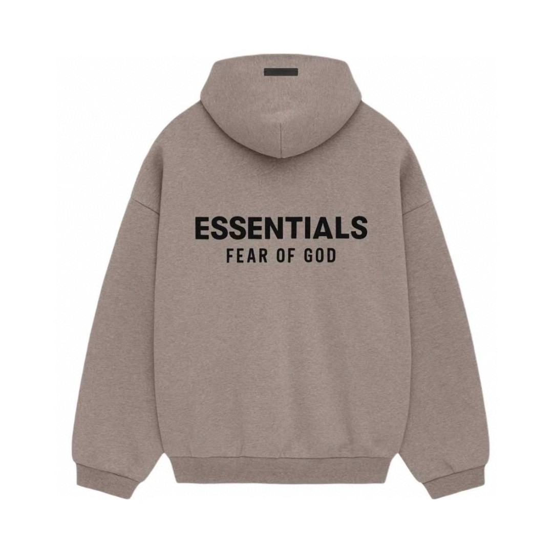 Fear of God Essentials FALL24 HOLIDAY 系列 Fleece Hoodie 套头连帽卫衣 帽衫 外套 棕色 卡其色 灰色 黑色