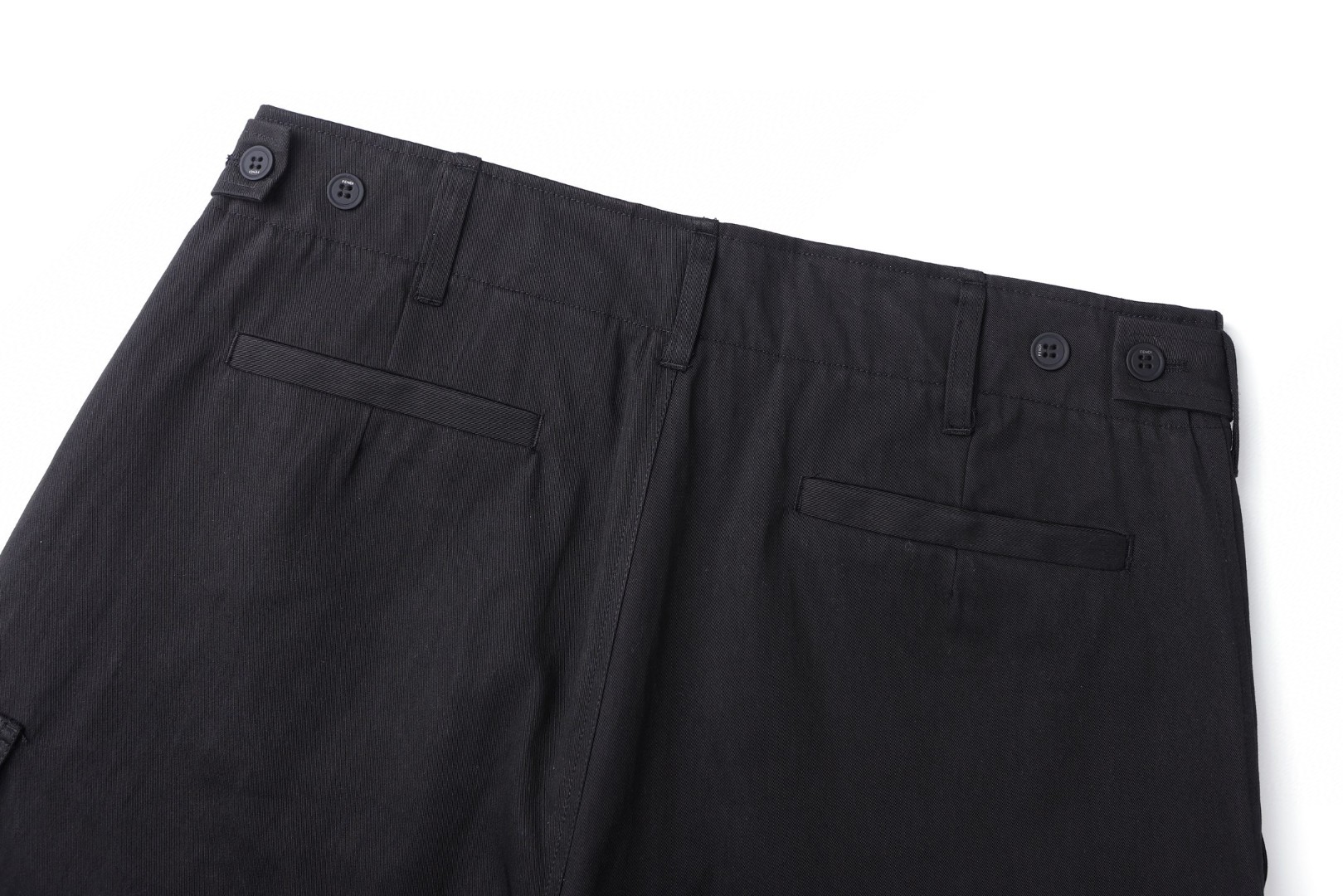 Fendi 芬迪 华达呢拉链贴袋工装裤 长裤 裤子 休闲裤 灰色 黑色 B0 FB1091AQMVF0QA1