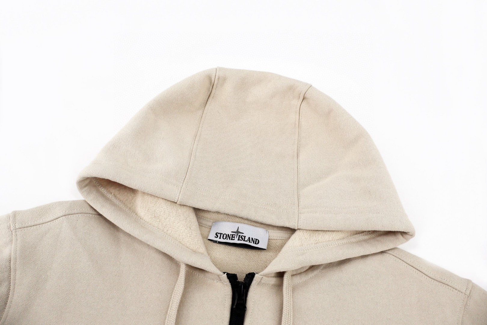 STONE ISLAND 石头岛 袖口徽标拉链连帽卫衣 抓绒 长袖 外套 杏色 B0 771564220-V0090