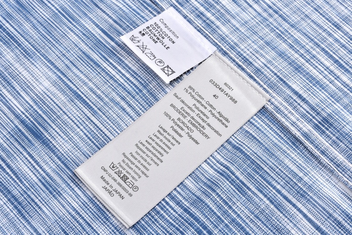 DIOR 迪奥 满印提花牛仔衬衫 外套 长袖 蓝色 B0 013D585BY989-C580