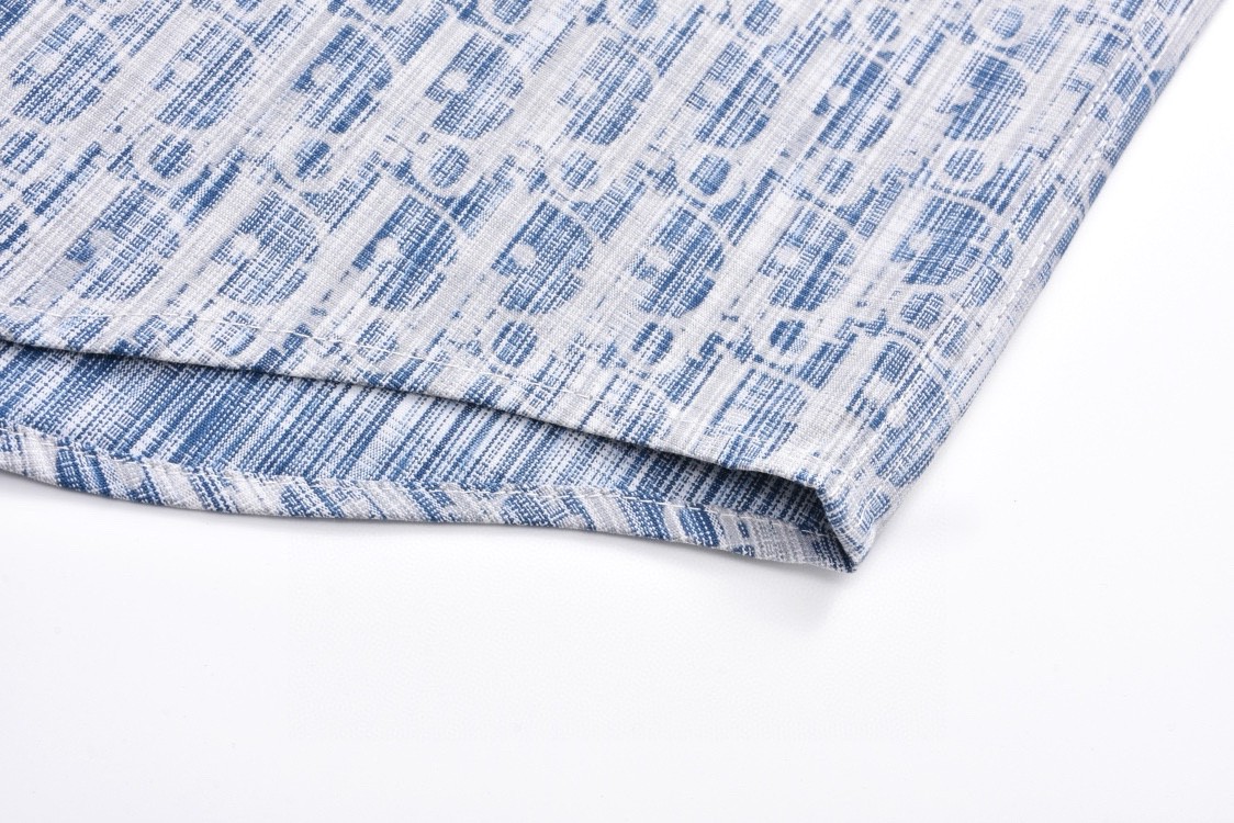 DIOR 迪奥 满印提花牛仔衬衫 外套 长袖 蓝色 B0 013D585BY989-C580