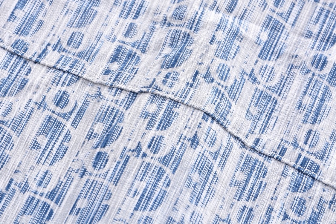 DIOR 迪奥 满印提花牛仔衬衫 外套 长袖 蓝色 B0 013D585BY989-C580