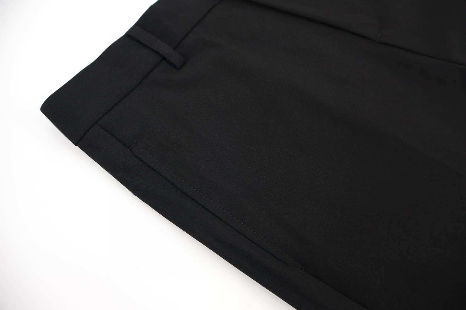 PRADA 普拉达 纯色微喇西裤 休闲裤 裤子 长裤 黑色 B0