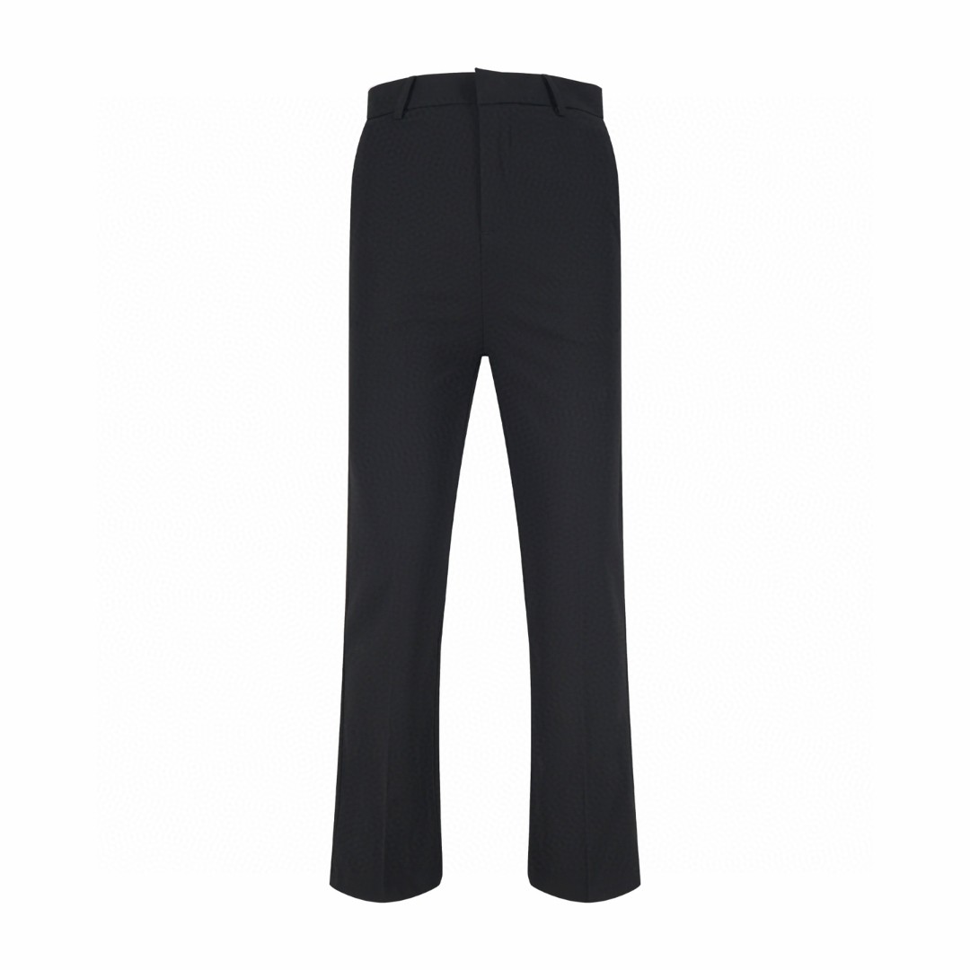 PRADA 普拉达 纯色微喇西裤 休闲裤 裤子 长裤 黑色 B0