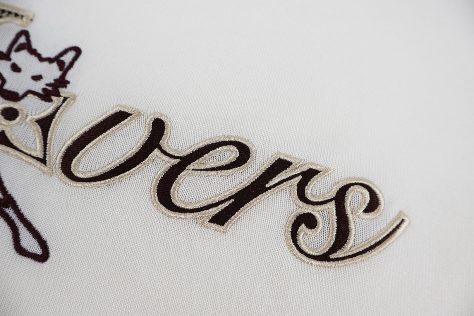 LOUIS VUITTON 路易威登 狐狸花卉贴布绣针织短袖 T恤 白色 A5 1AJBT5