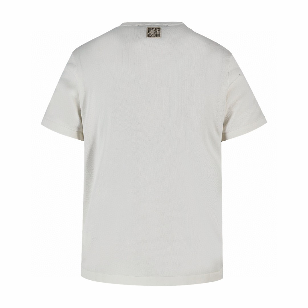 LOUIS VUITTON 路易威登 狐狸花卉贴布绣针织短袖 T恤 白色 A5 1AJBT5