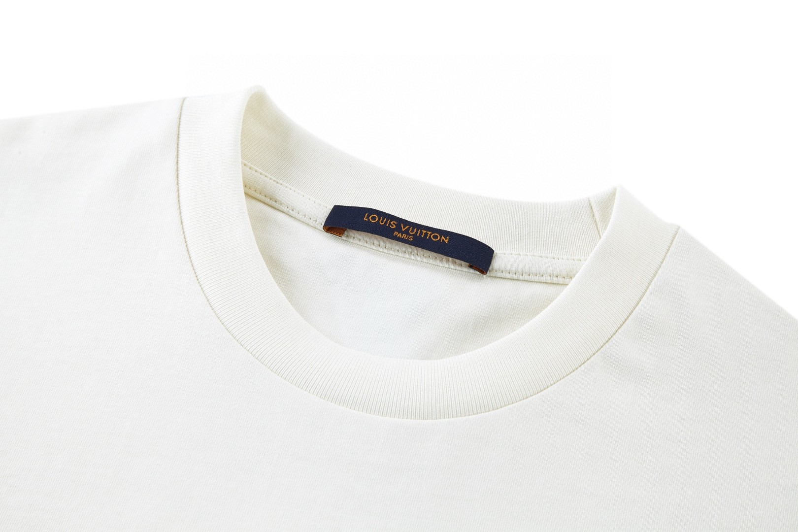 LOUIS VUITTON 路易威登 前后字母浮雕刺绣圆领短袖 T恤 白色 A0 1AIKD4