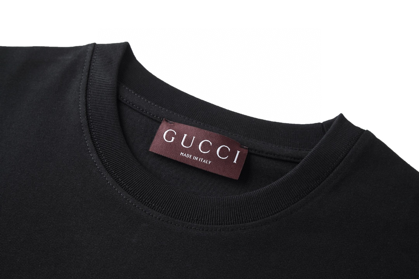 GUCCI 古驰 刺绣双G圆领短袖T恤 夏季 黑色 绿色 A0 854394-XJHN0-1043
