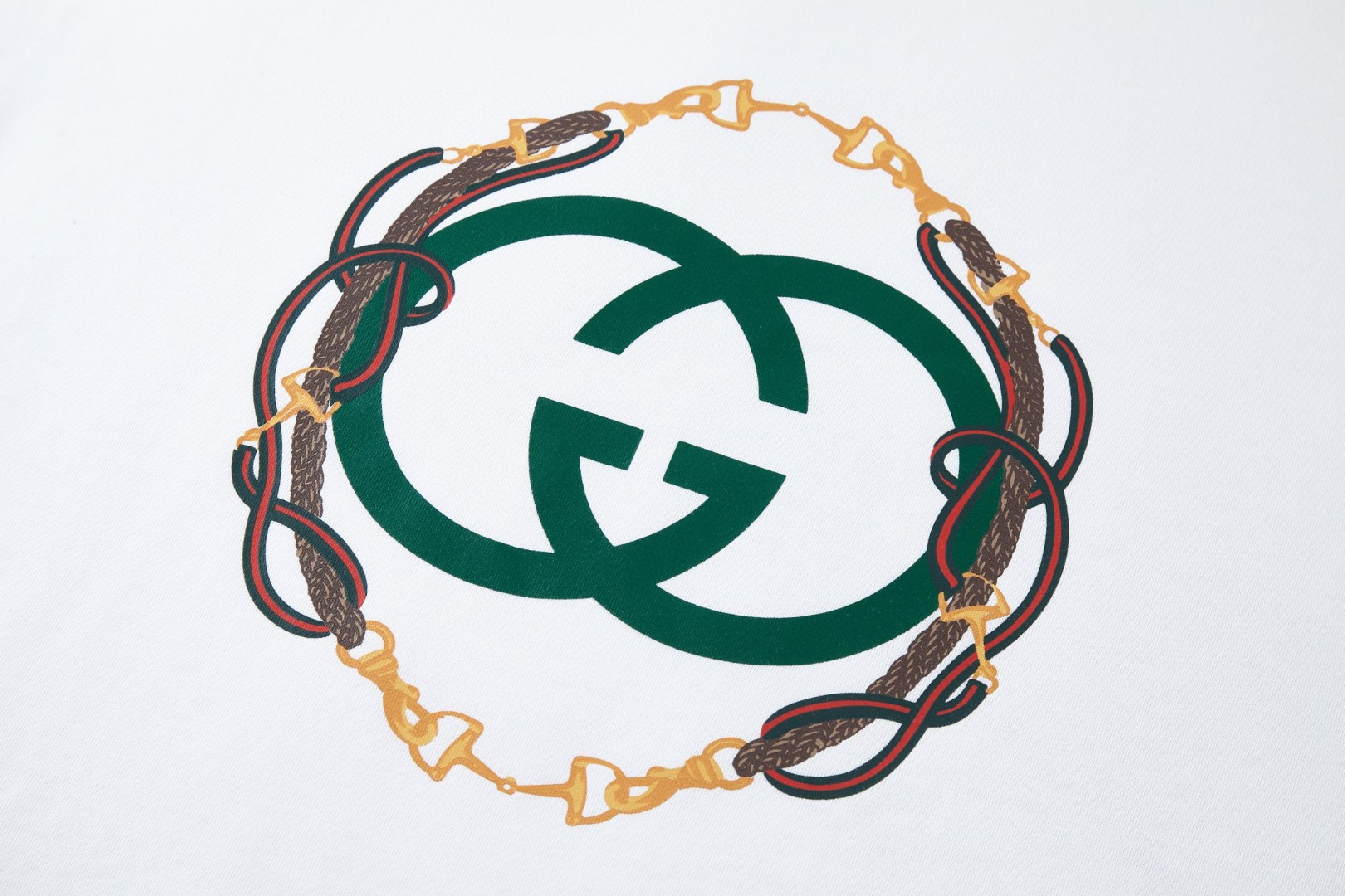 GUCCI 古驰 新年印花双G圆领短袖T恤 夏季 灰色 白色 A0 837959-XJHMY-9081