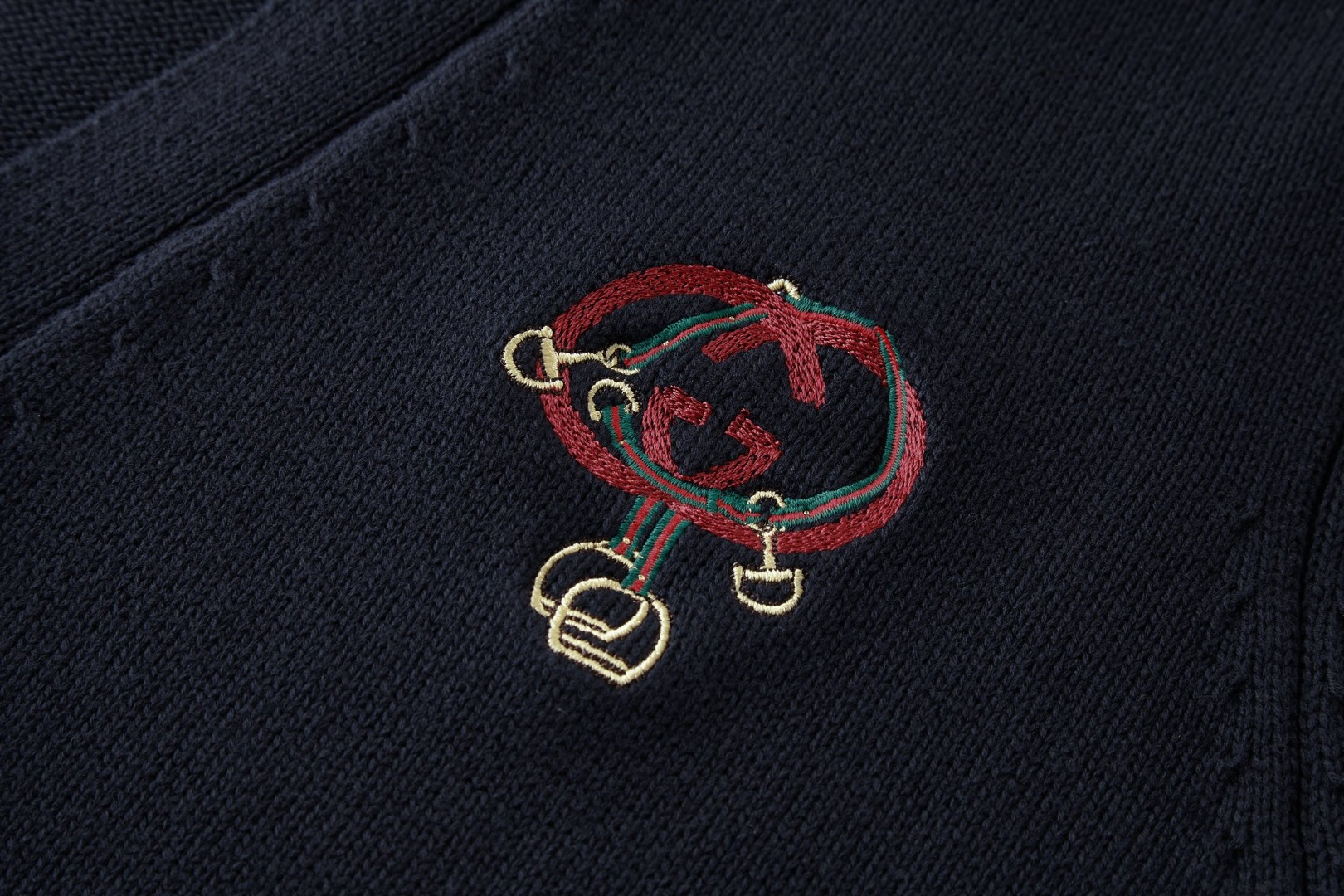 GUCCl 古驰 新年灯笼刺绣针织开衫 毛衣 针织衫 外套 长袖 蓝色 B0